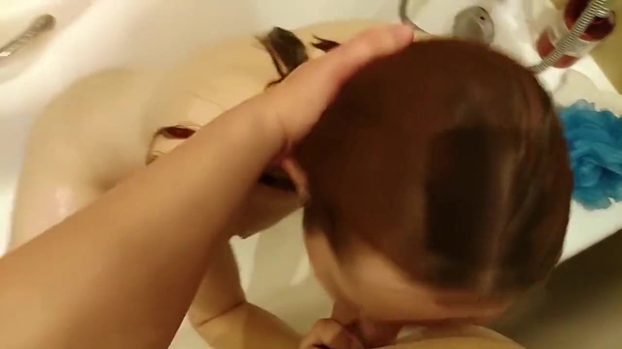 Amazing Redhead EviLina Swallows Dick In Bath