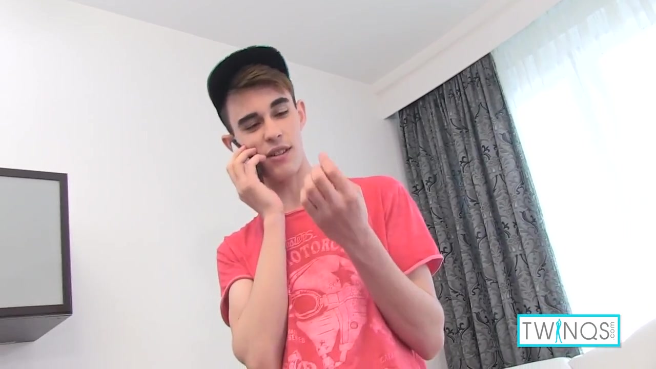 Horny Slim Brunette Twink Masturbates His Big Cock!