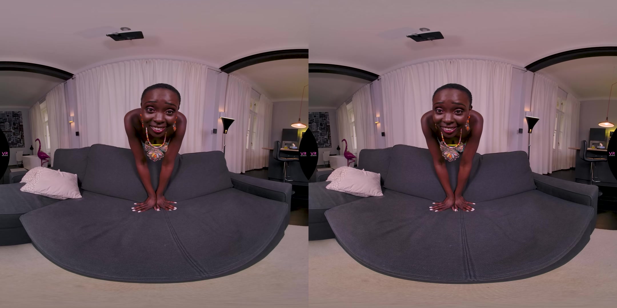 Hot African Girl On Her Couch Needs Some Dick - VRSexperts