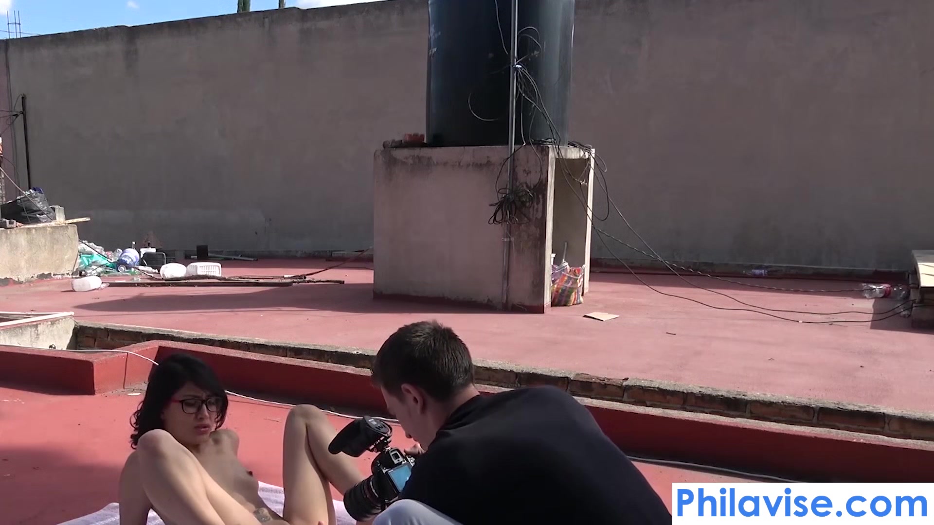 Rooftop bj with tiny latina Ferr Lima
