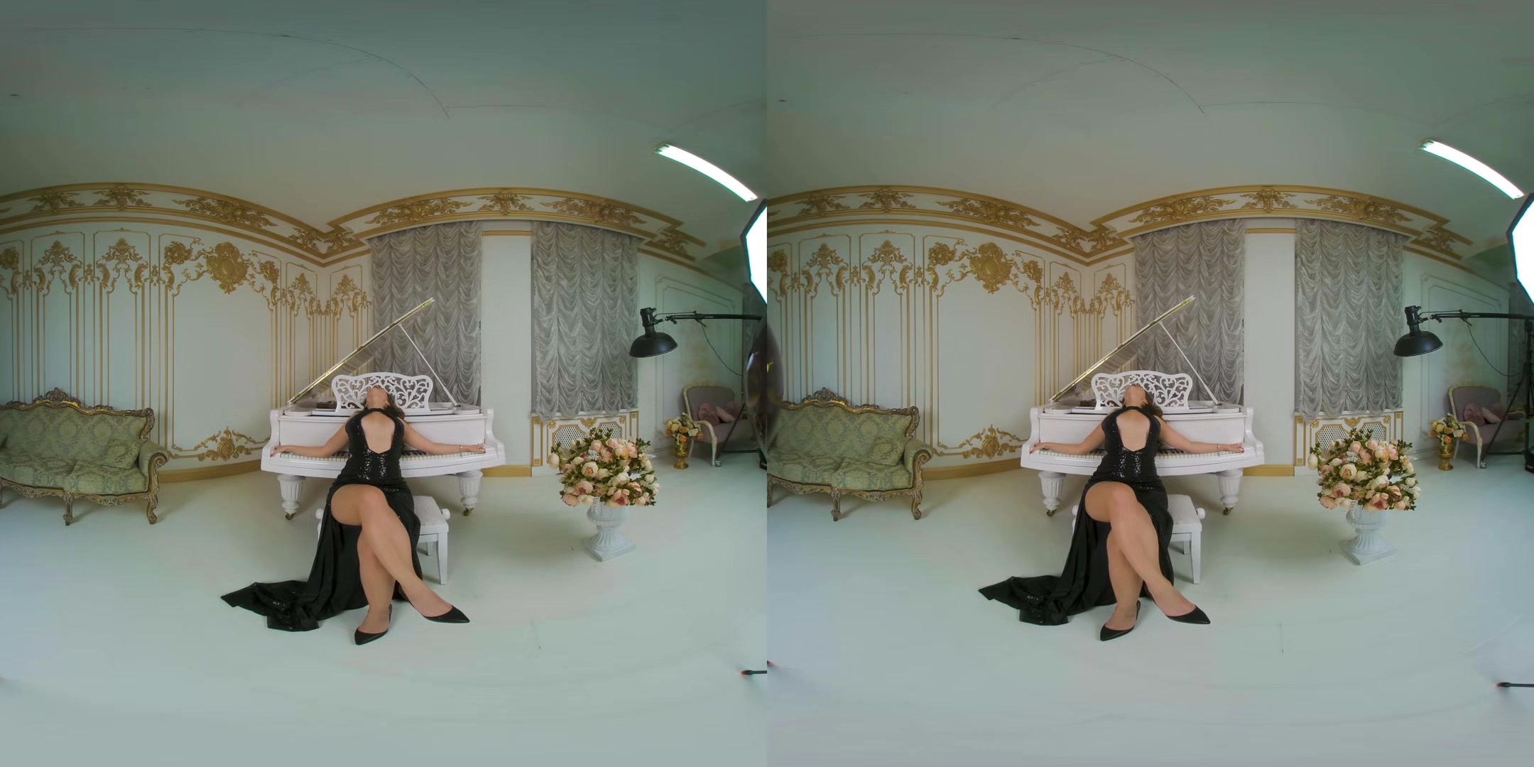 Olena In A Black Dress And Without It )
