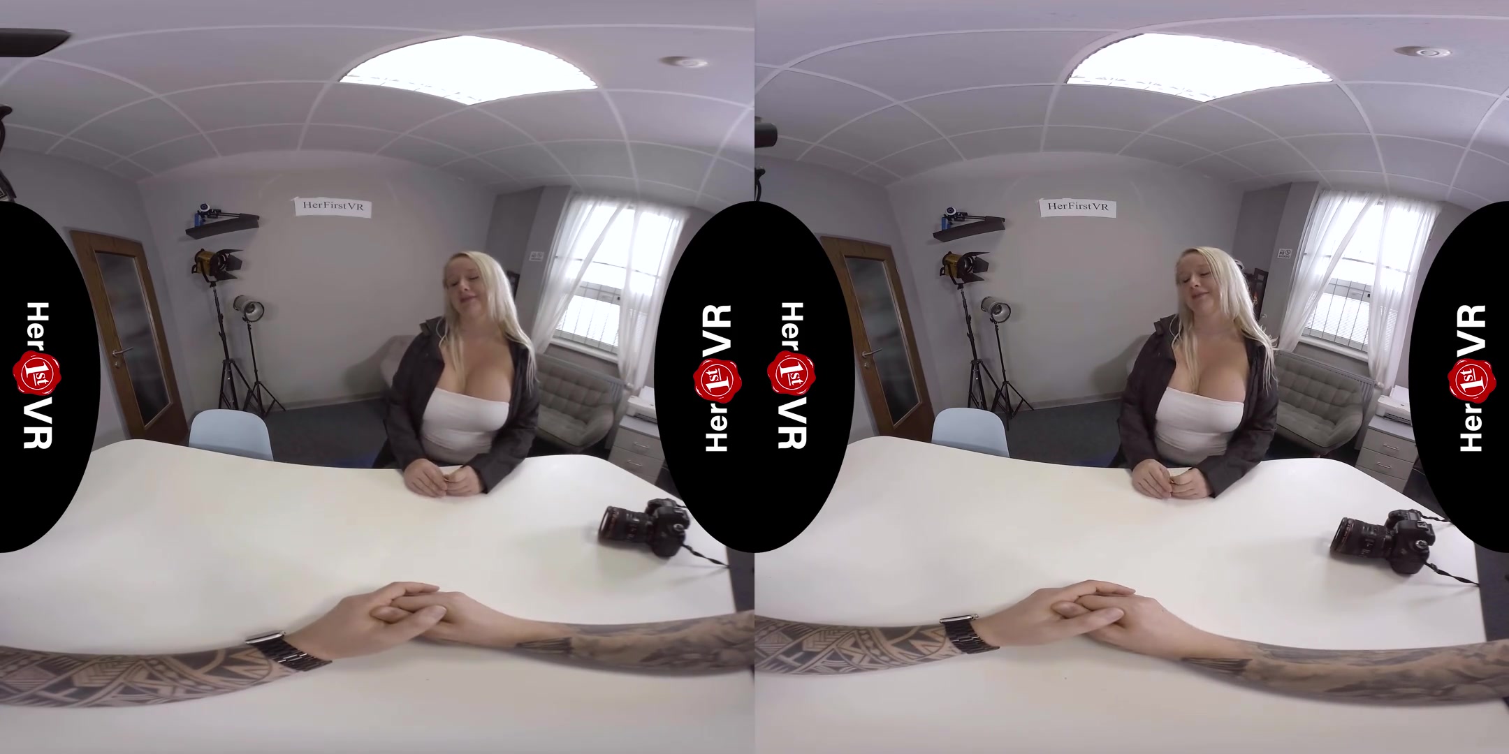 Monika - VR Casting; Big Tit Blonde Chubby Amateur