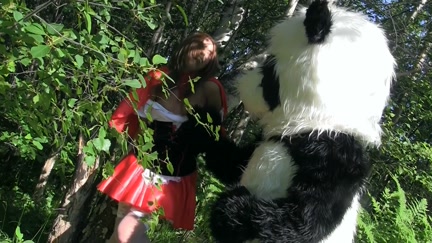 cutie engulfing biggest rod in the woods toy bear