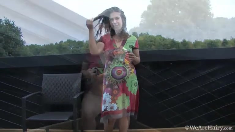 Lisandra finishes a call to strip naked for us - Compilation - WeAreHairy