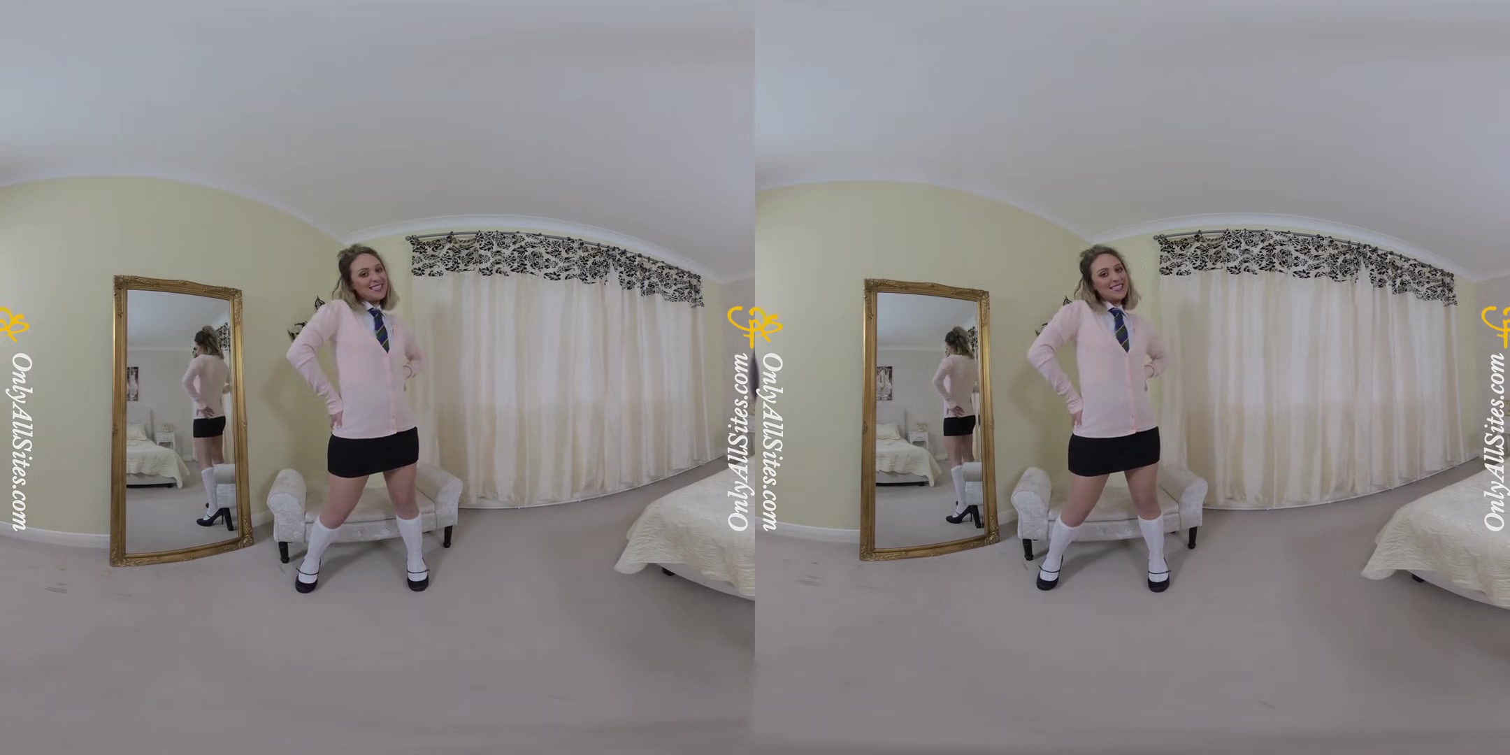 Samantha - Naughty Schoolgirl Strips - Schoolgirl Uniform Blonde Striptease