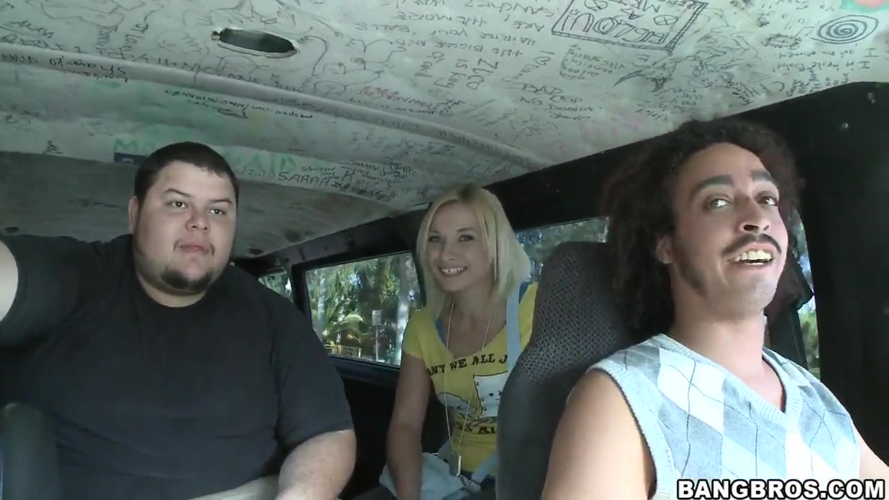 Blonde Star has fun in bang bus
