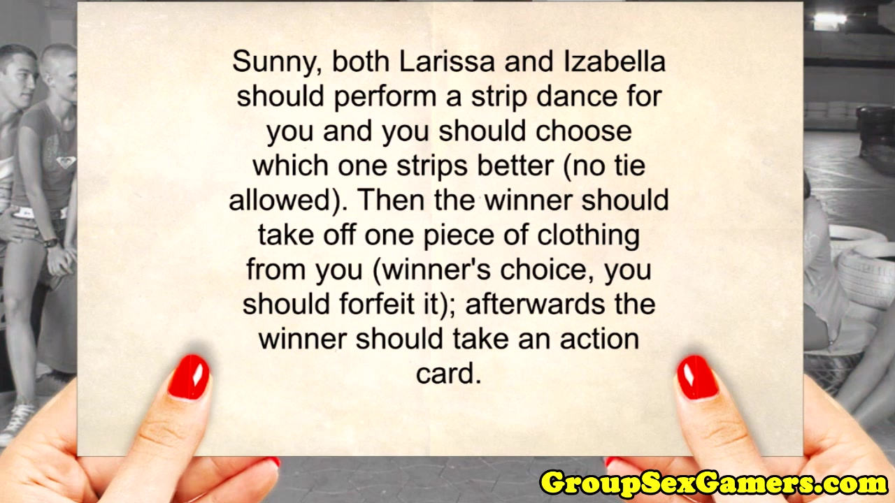 Izabella de Cruz plays bj game with Larissa Dee