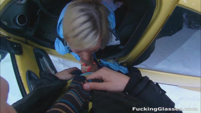 Blonde snowboarder gave me a great blowjob on my spy-glass camera
