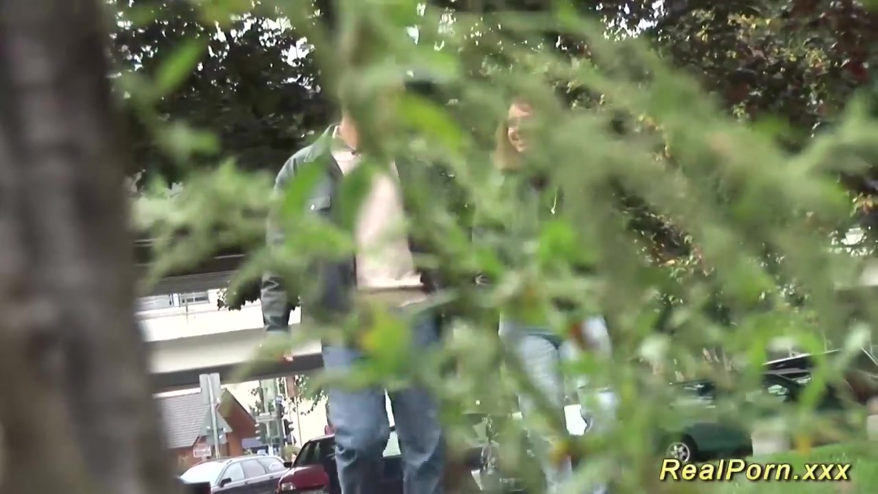 hot busty Milf picked up for outdoor sex