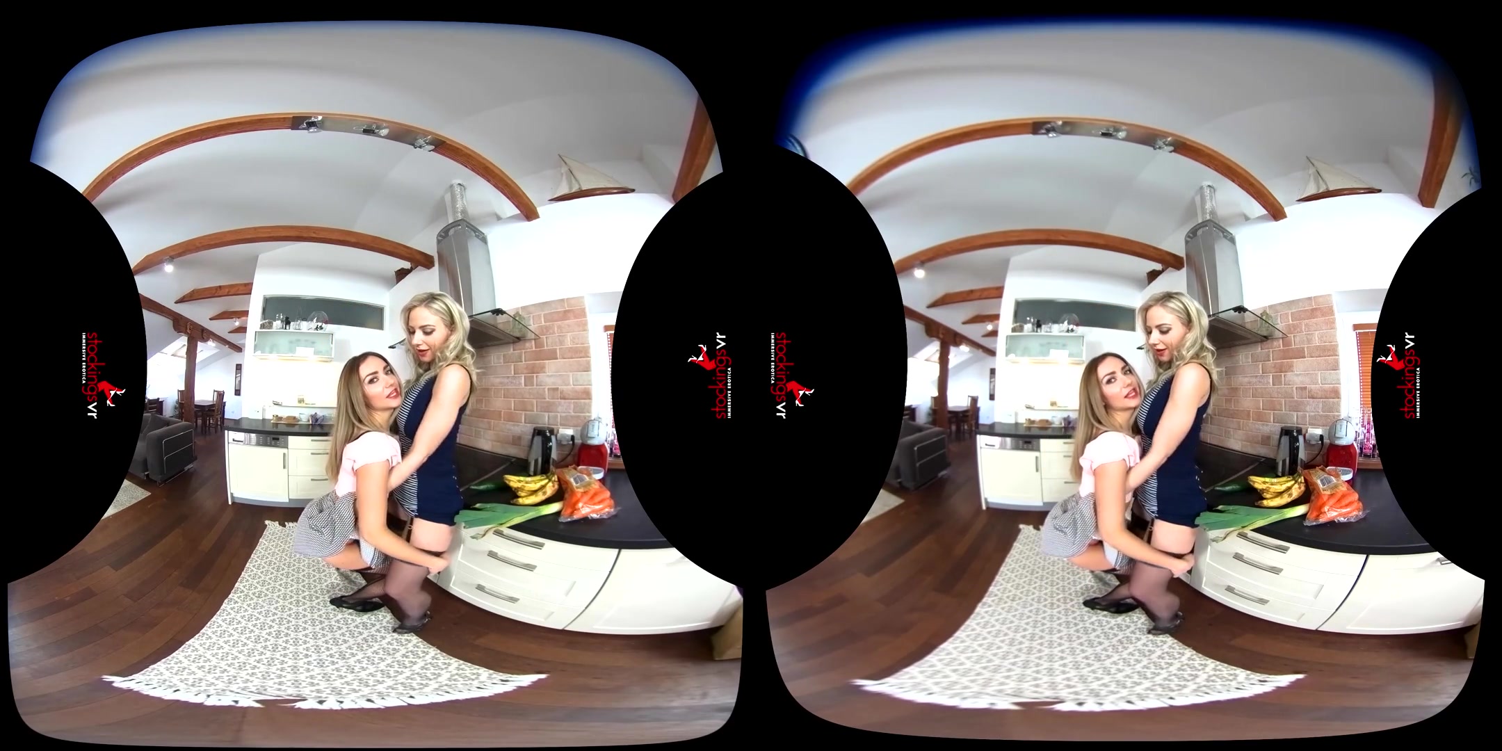 Natalie Cherie & Victoria Puppy in Gag Me With That Cucumber - StockingsVR