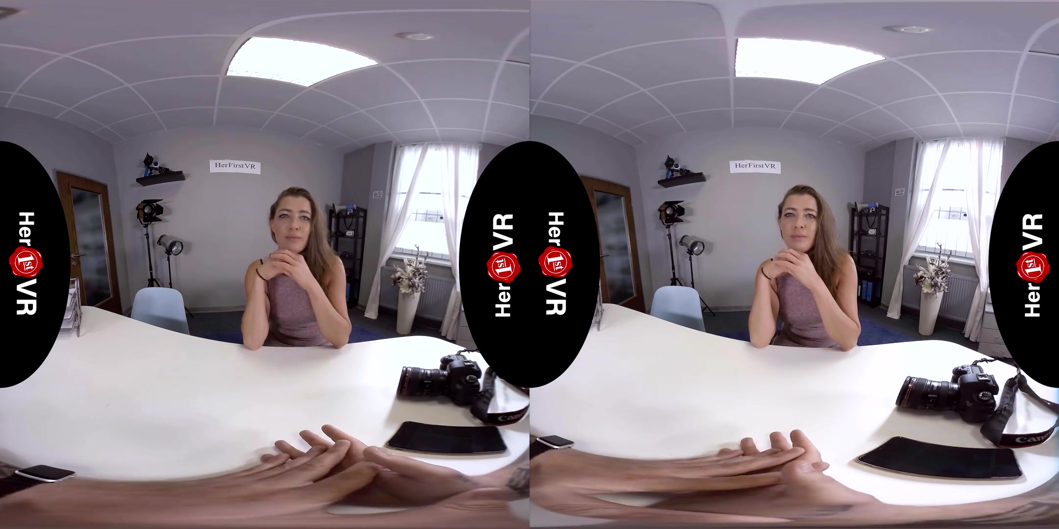 Tereza - First VR Casting; Beautiful Amateur with Blue Eyes