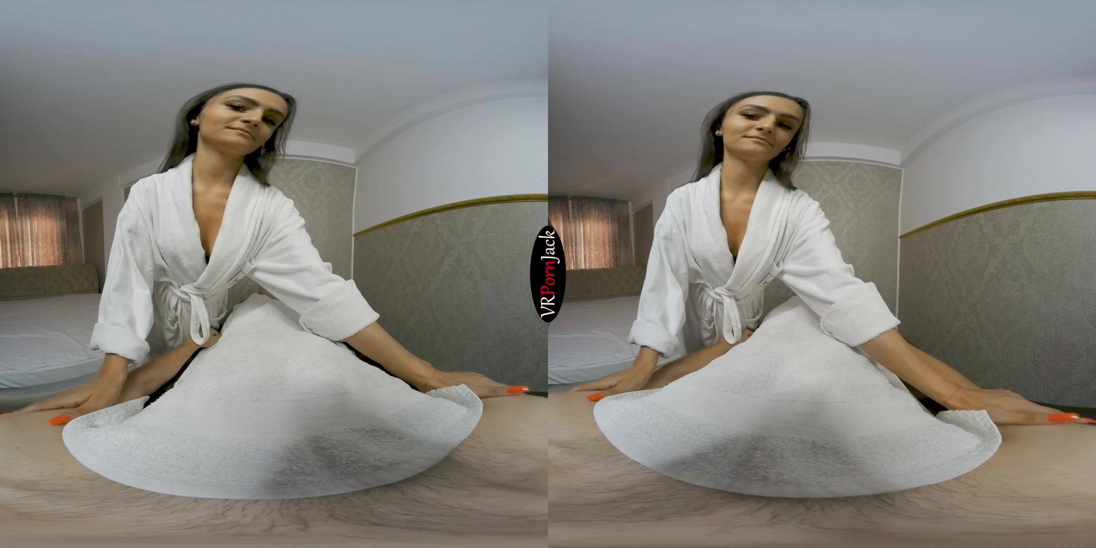 At The Massage Parlor - Naughty Brunette - VRpornjack