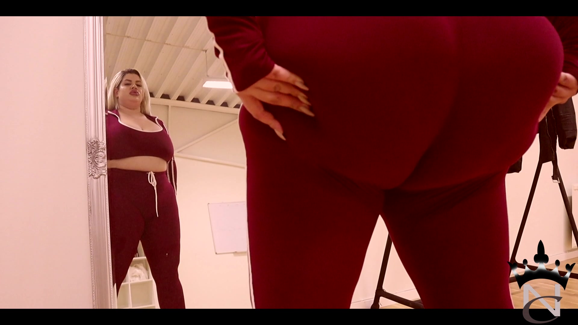 Wine Red Slim Dress - Sex Movies Featuring Natasha Crown