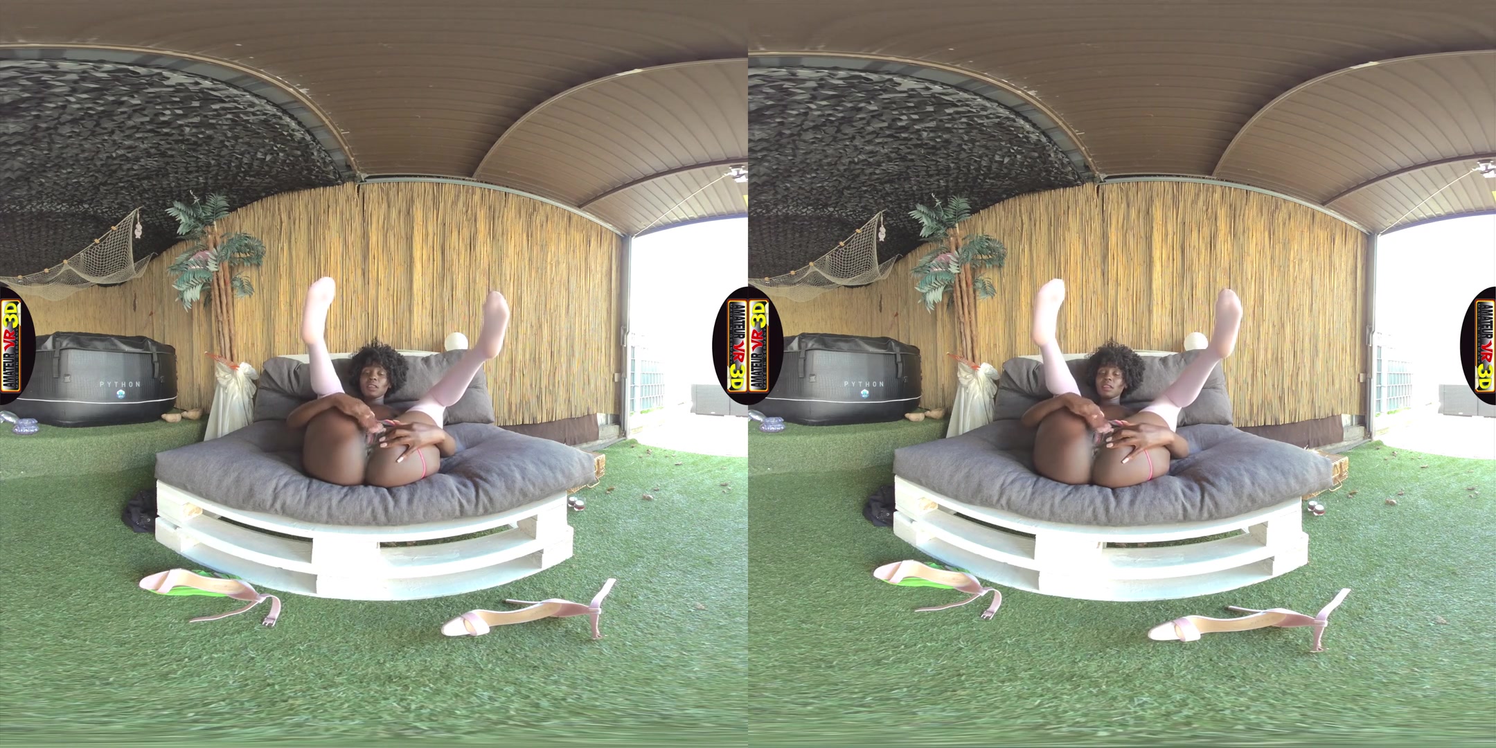 Zawala - Pink Pussy and Black Ass; Ebony Amateur Solo Masturbation