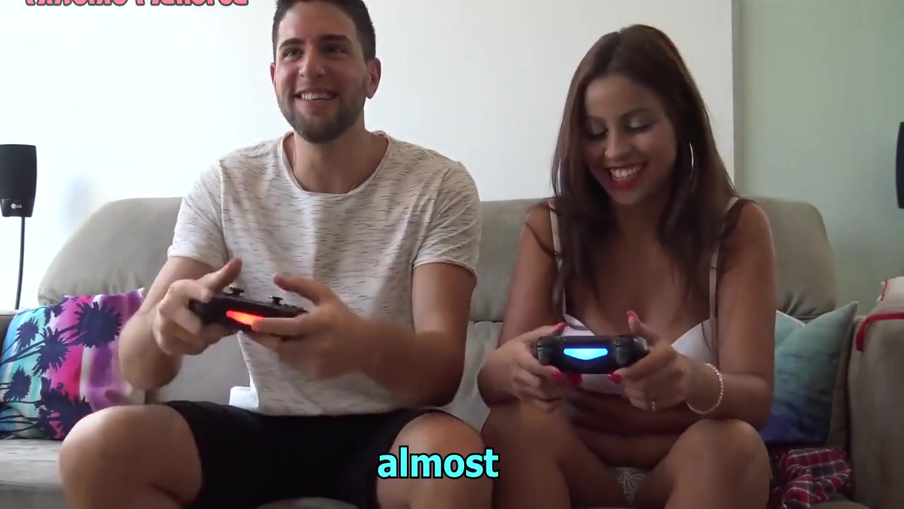 Fucking A Hot Brazilian With Natural Big Tits After Playing Fifa