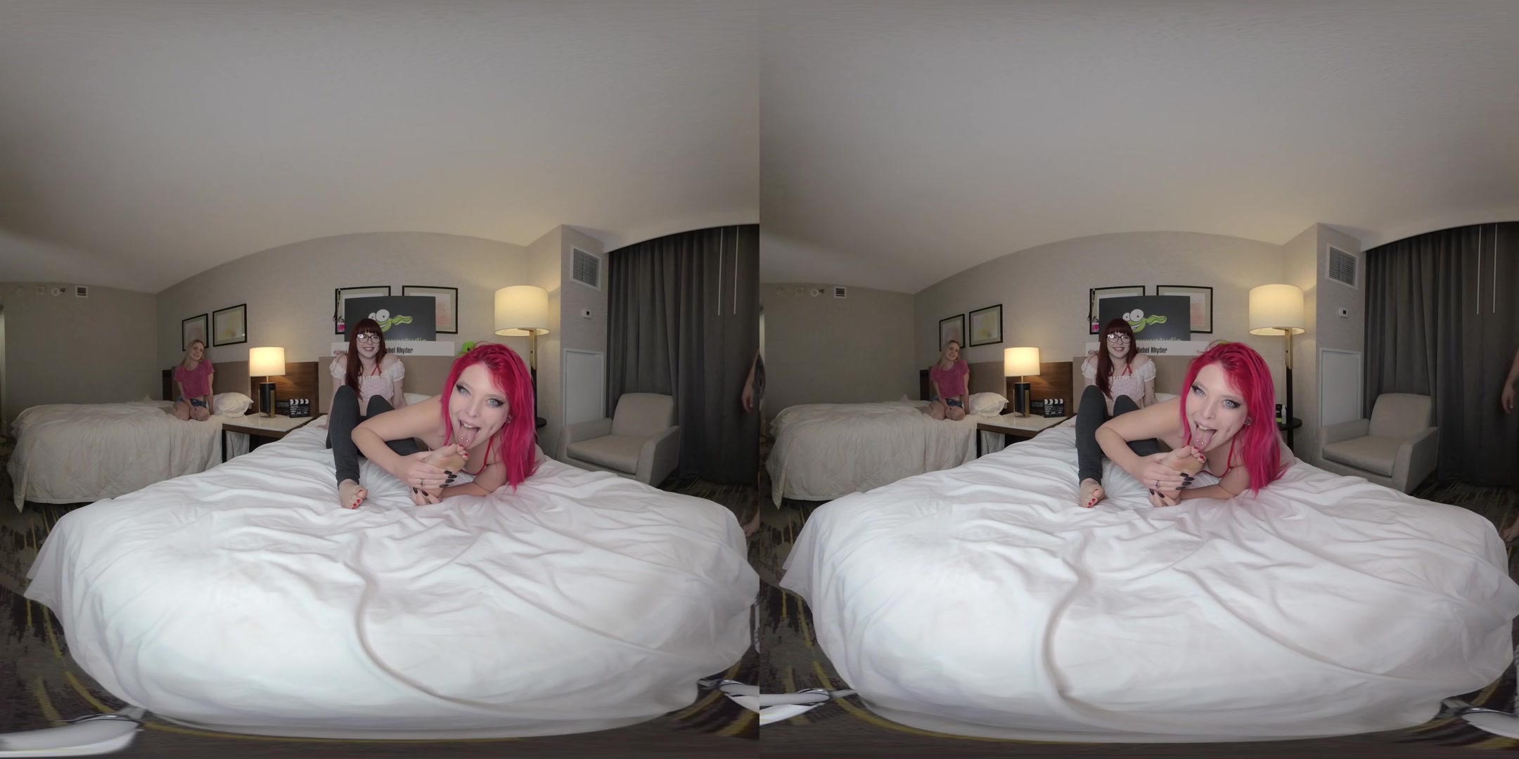 Taylor Nicole And Hannah Grace Lesbian Fun With Rebel Watching - TadPoleXXXStudio
