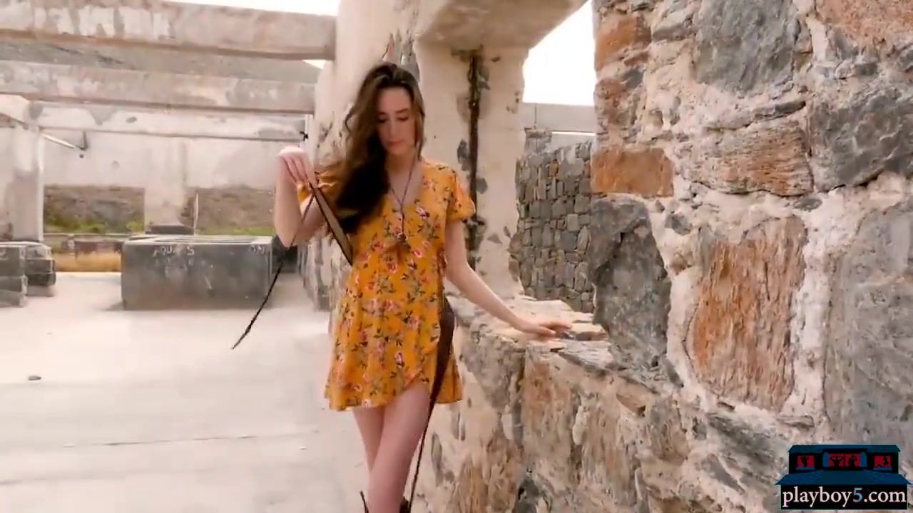 Sexy Brunette Babes Strip Naked In Outdoor Settings