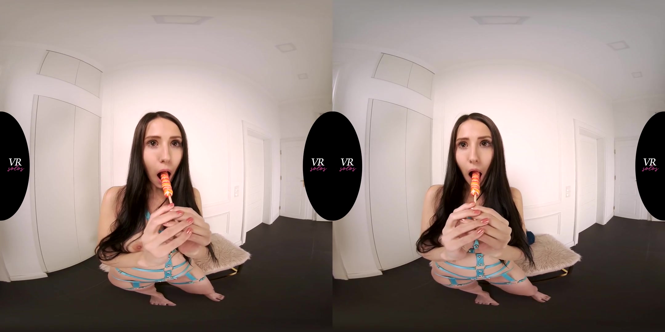 Lollipop Licking and More with Vanessa Angel - Solo Amateur in Fetish Gear