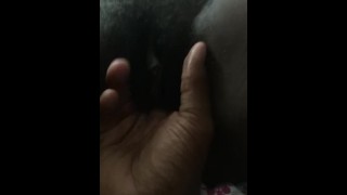 Playing with her pussy in dorm room