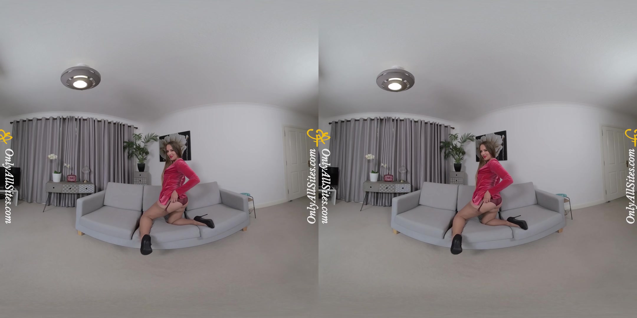 Monika Lara Smith - Strawberry Blonde Teases and Strips - OnlyTease