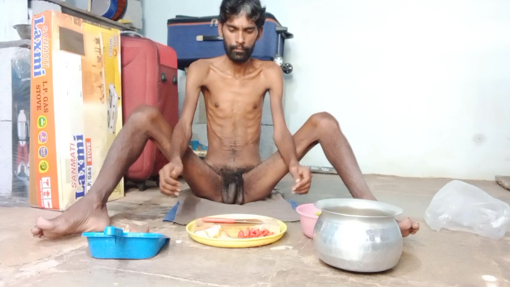 Hot Boy Rajeshplayboy993 Cooking Aalu Curry 1