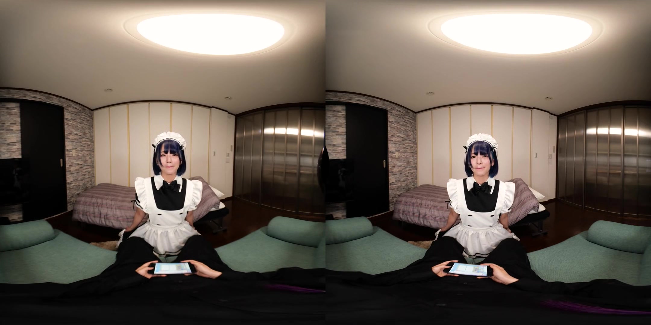 Appearing in Front of You in the Game - Japanese Teen Maid Slutty Sexy