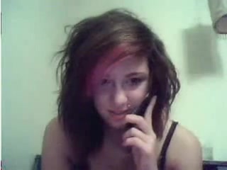 She has a dirty phone conversation while rubbing herself