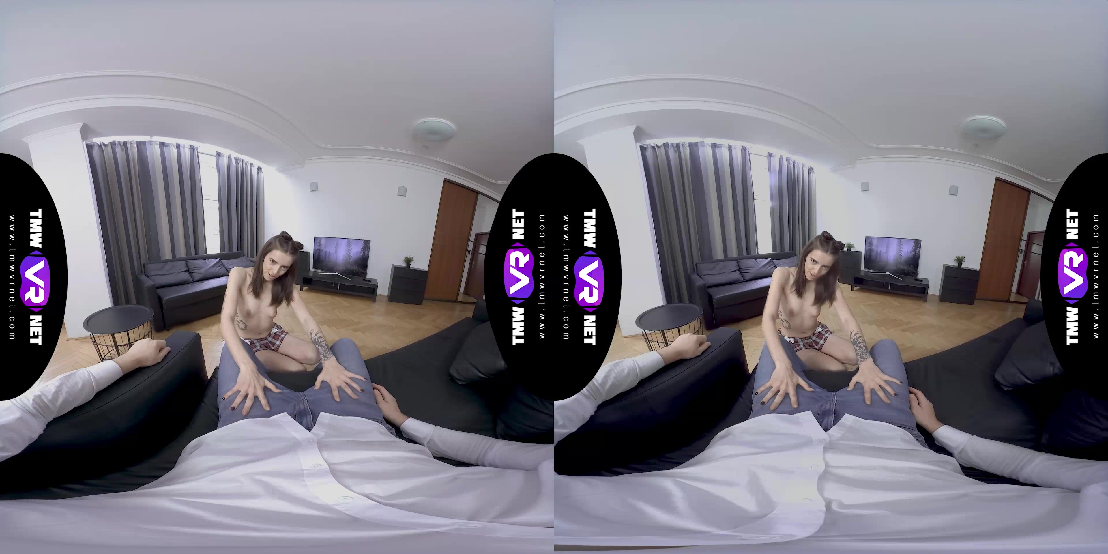 Sweetie goes wild with a dick inside