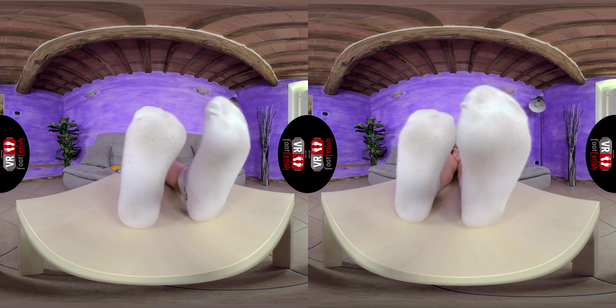 Sexy Brunette Chiara Tempts You With Her Smelly Feet; Foot Fetish Close Up VR