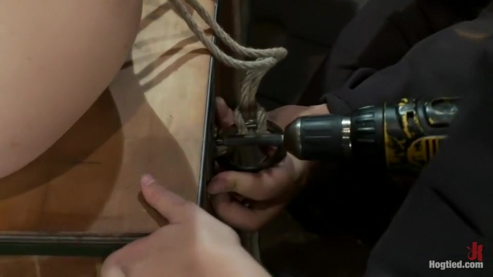 Hot blond's first time being made to squirt! Totally helpless, bound, & cumming so much it hurts