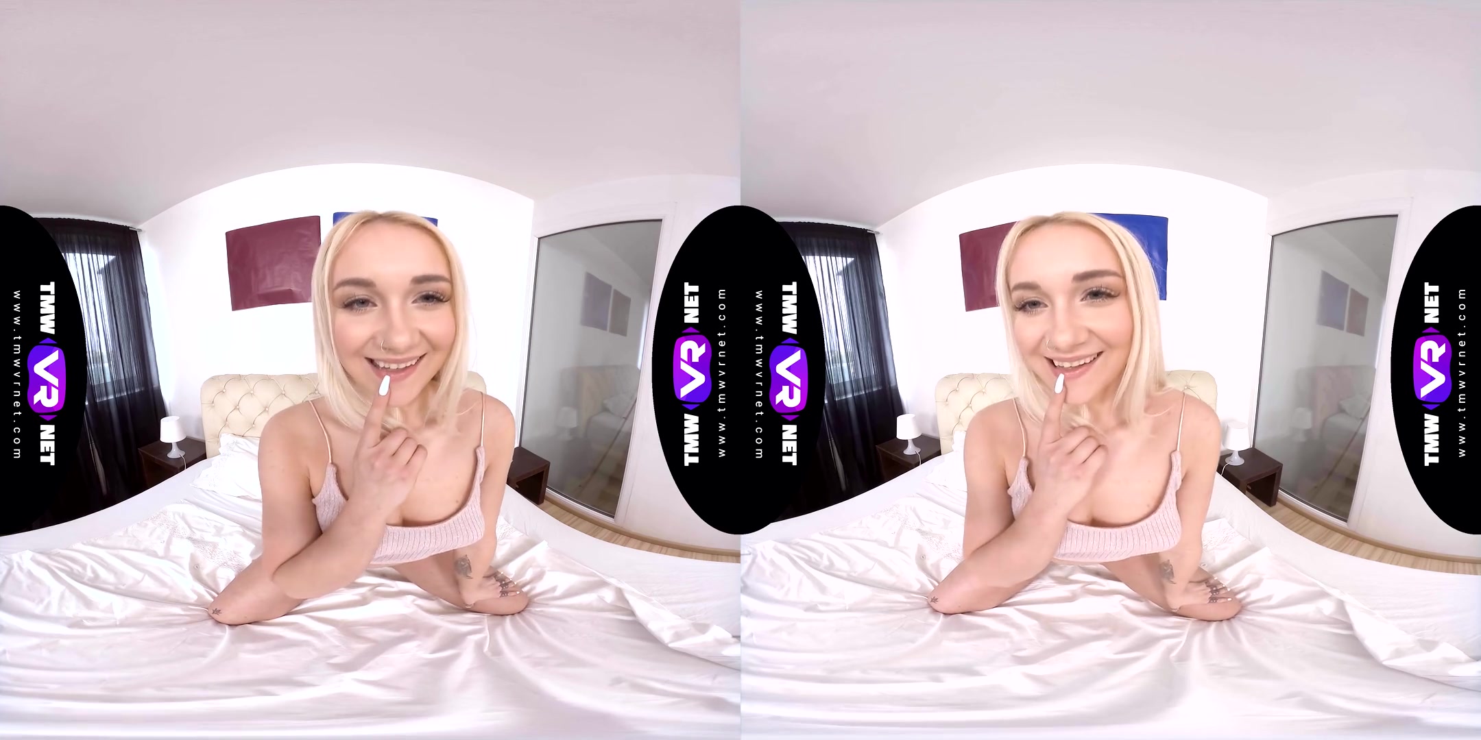 Bored Babe Rubs Pussy For Fun - Petite Blonde teen 18+ Solo on the Bed