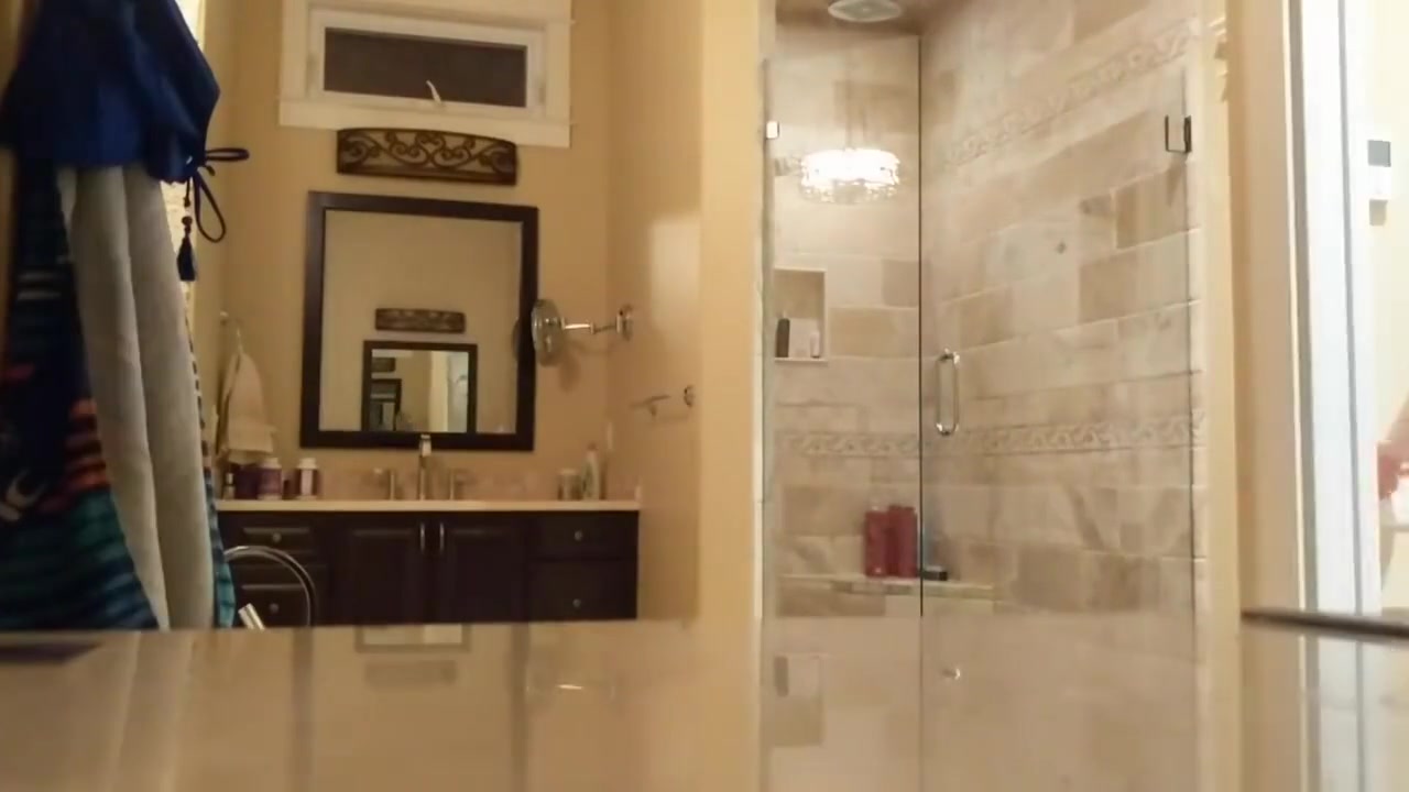 SPIED my stepsister taking a bath (bad camera angle) maybe next time!!