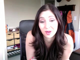 Wonderful brunette dirty talks with a dude on camera