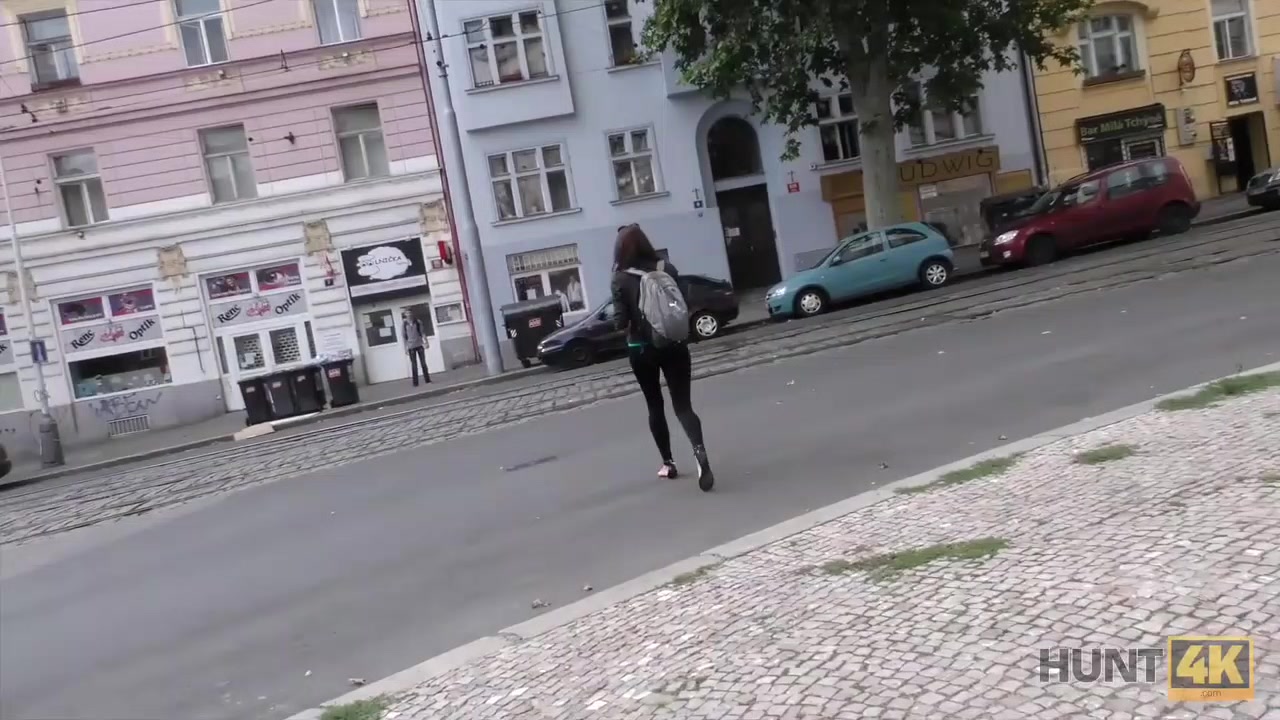 HUNT4K. Poor dude watches sexy girlfriend cheating on him for cash
