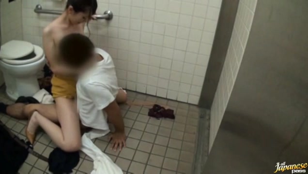 Horny MILF Fucks A Guy In The Bathroom And Masturbates