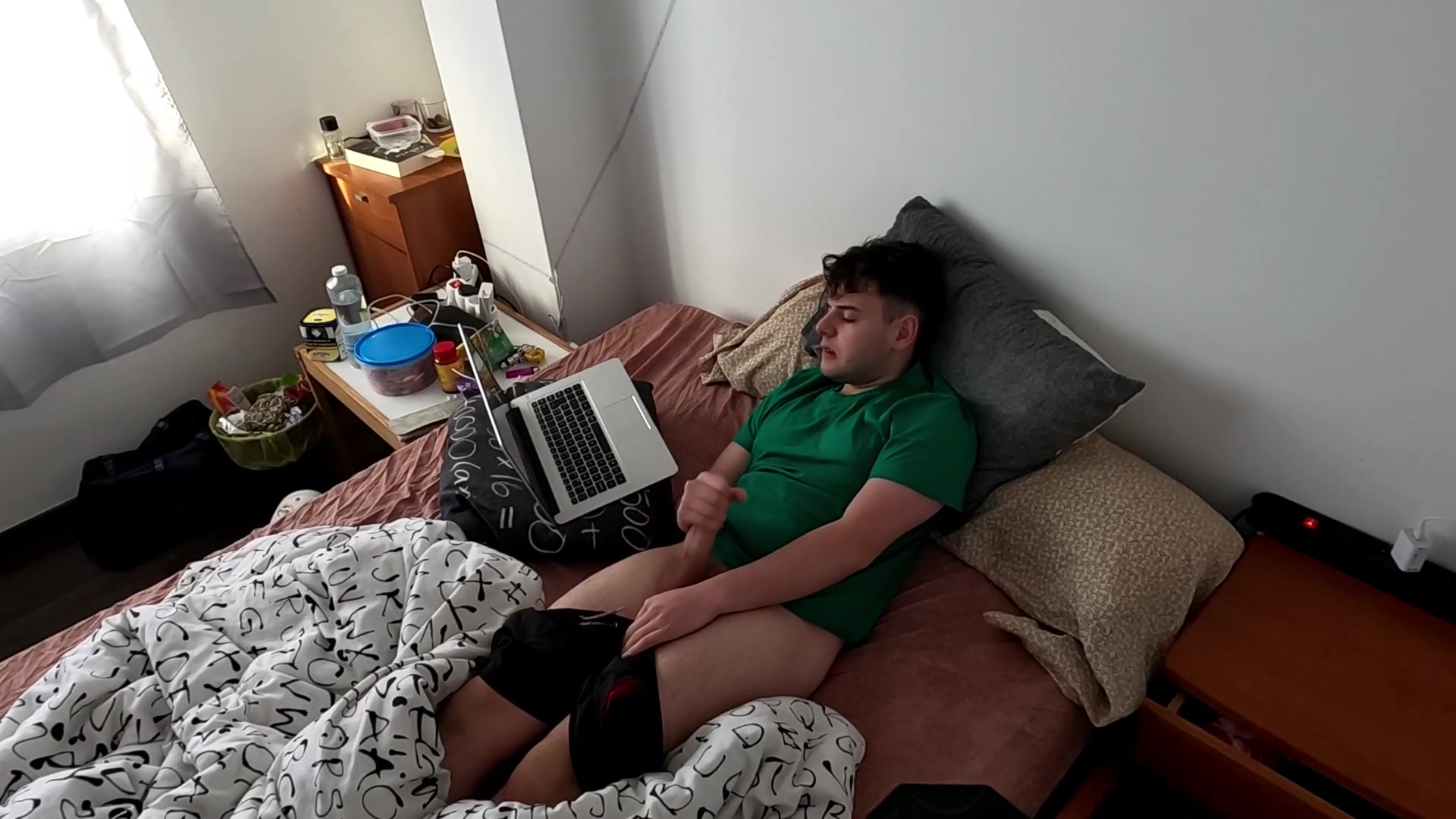 I Record My Half Step brother Masturbating Without Him Knowing And He Cums! Royal Chamber 2