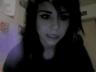 Cute dark-haired chick trying out her new sex toy