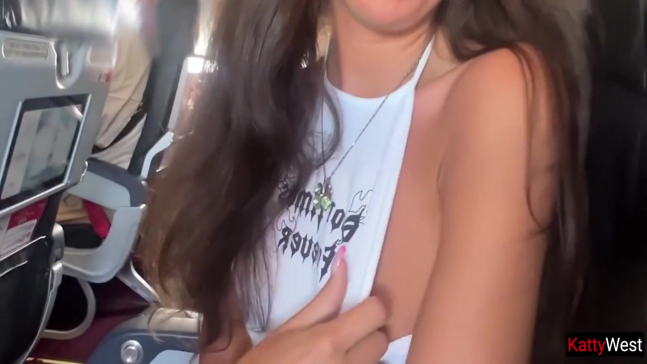 Public Blowjob On Airplane - We Got Caught! 6 Min With Katty West