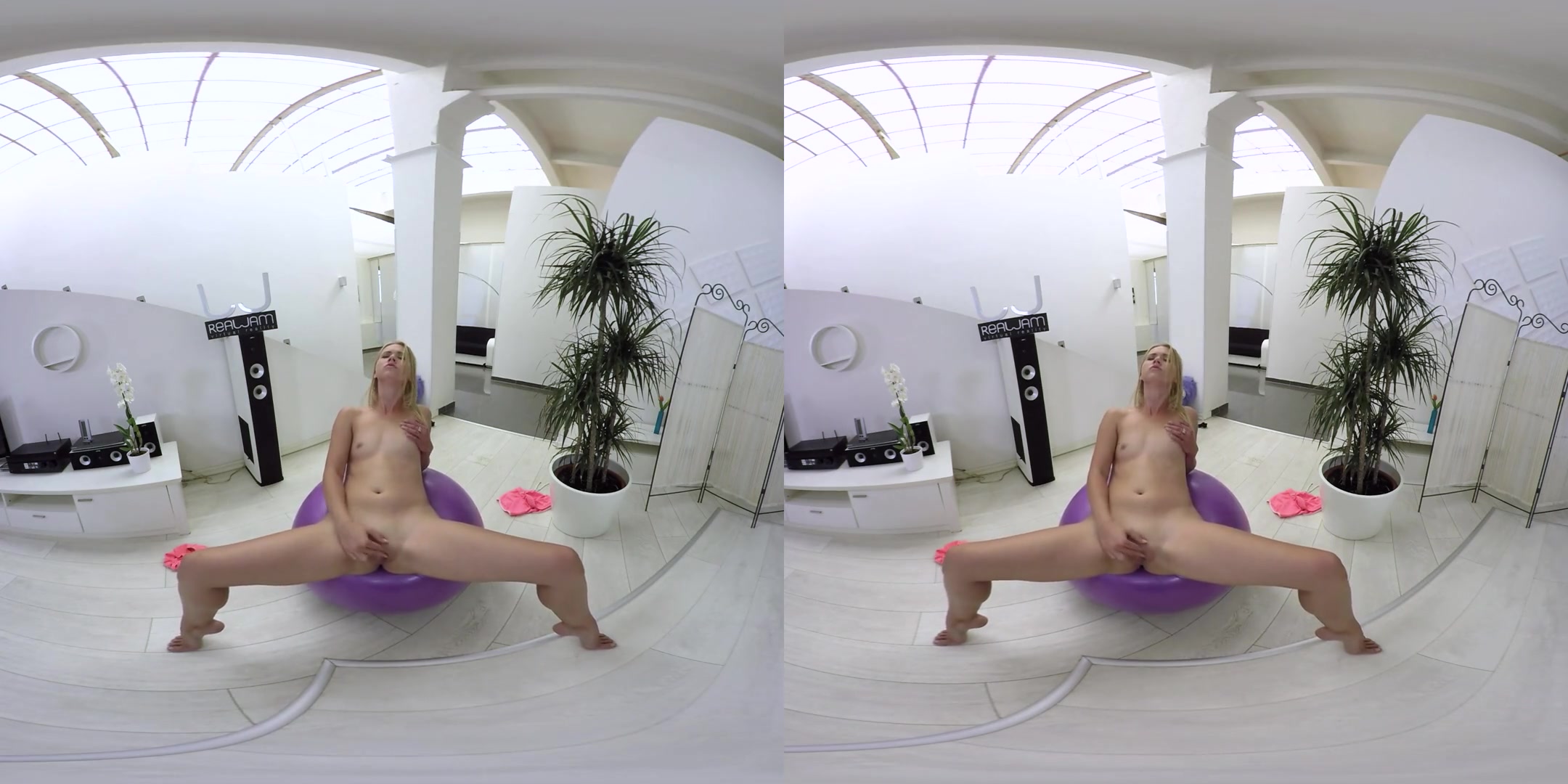 Violette Pure in Sex Fitball Workout - RealJamVR