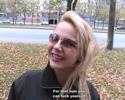 Blond drilled for 200 bucks on the street