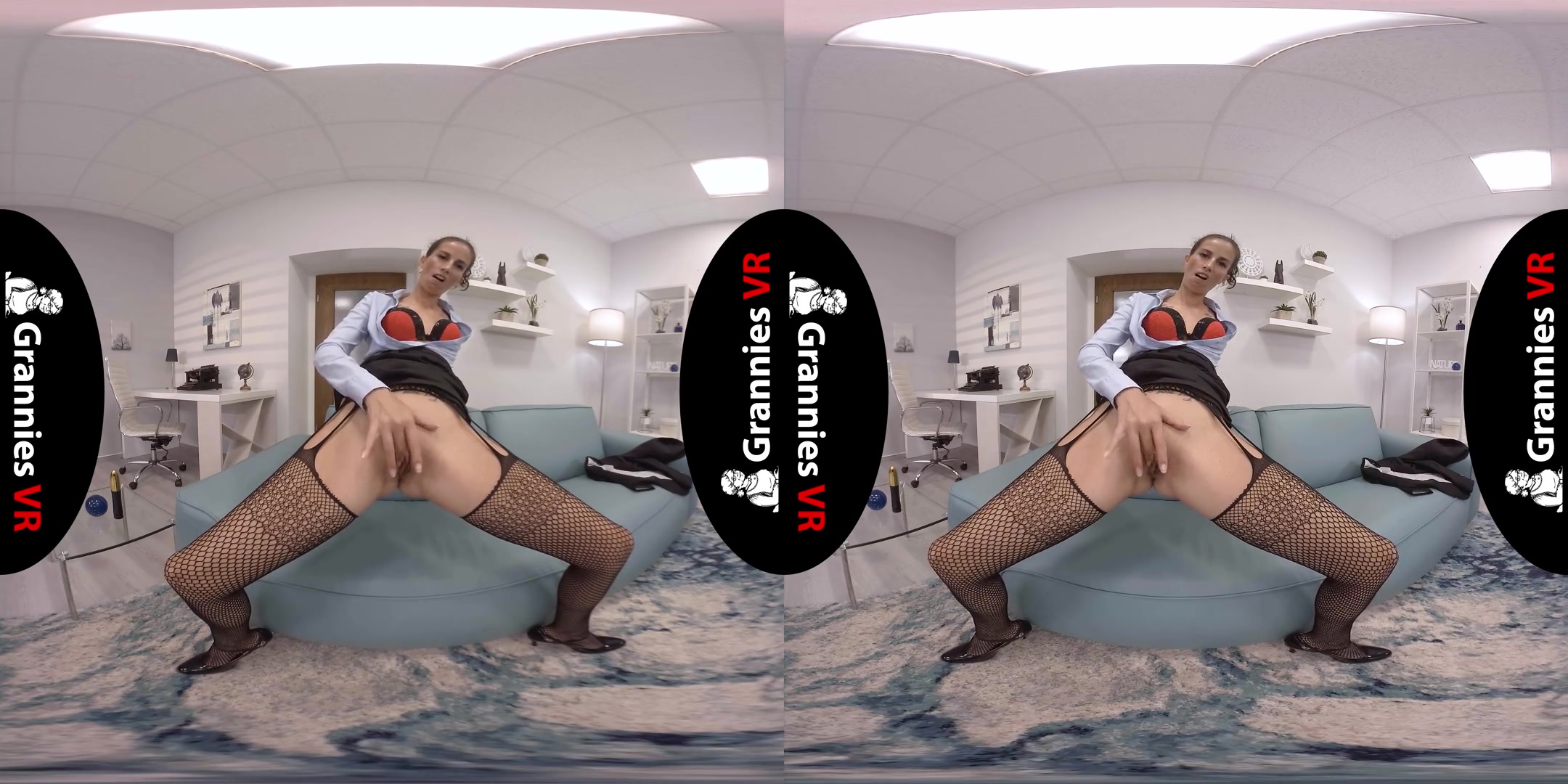 Alzbeta - Solo; Skinny GILF / MILF Solo in Stockings