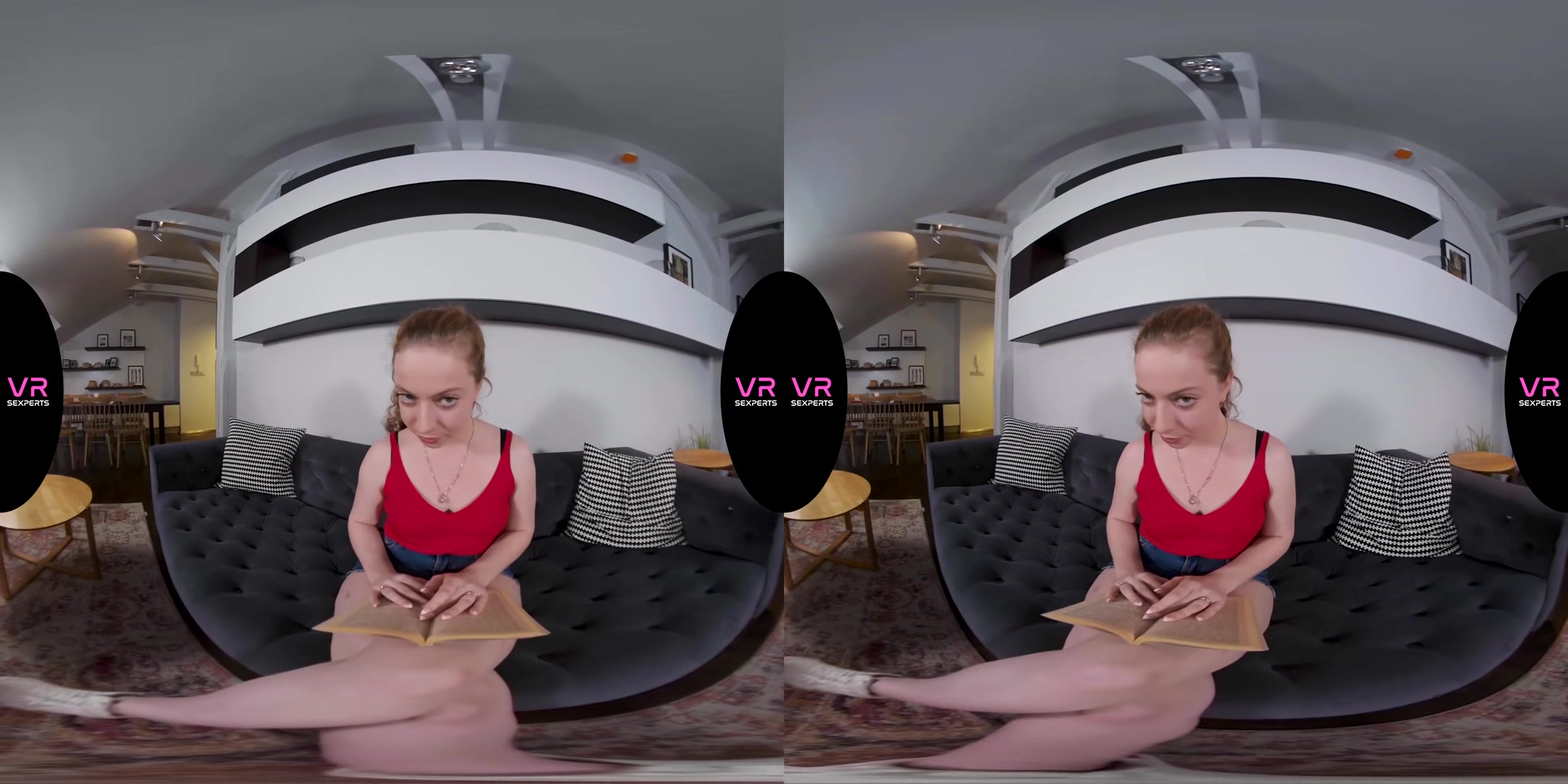 Redhead Amateur Teen Horny On Her Couch - Amateur Teen Solo Masturbation