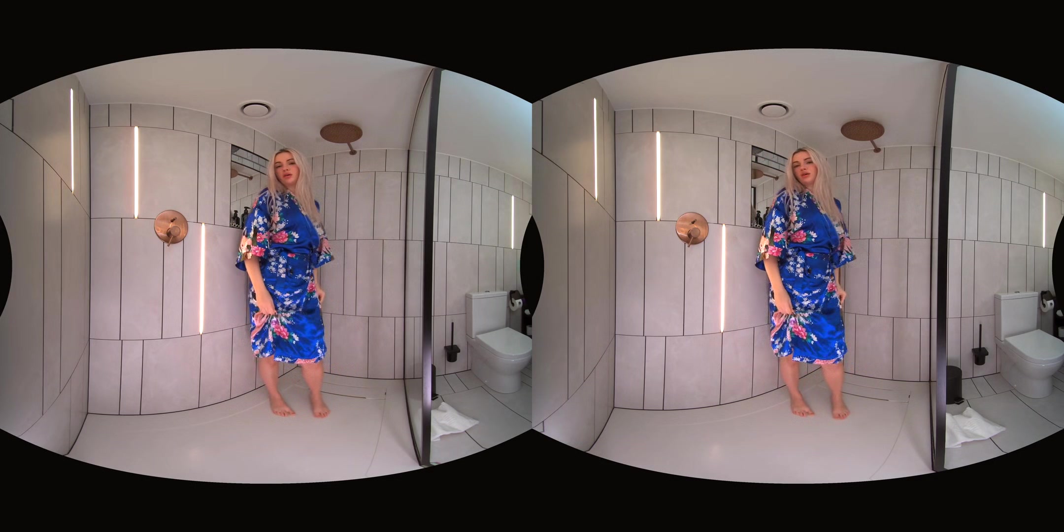 Big Tits Blond Shower Voyeur