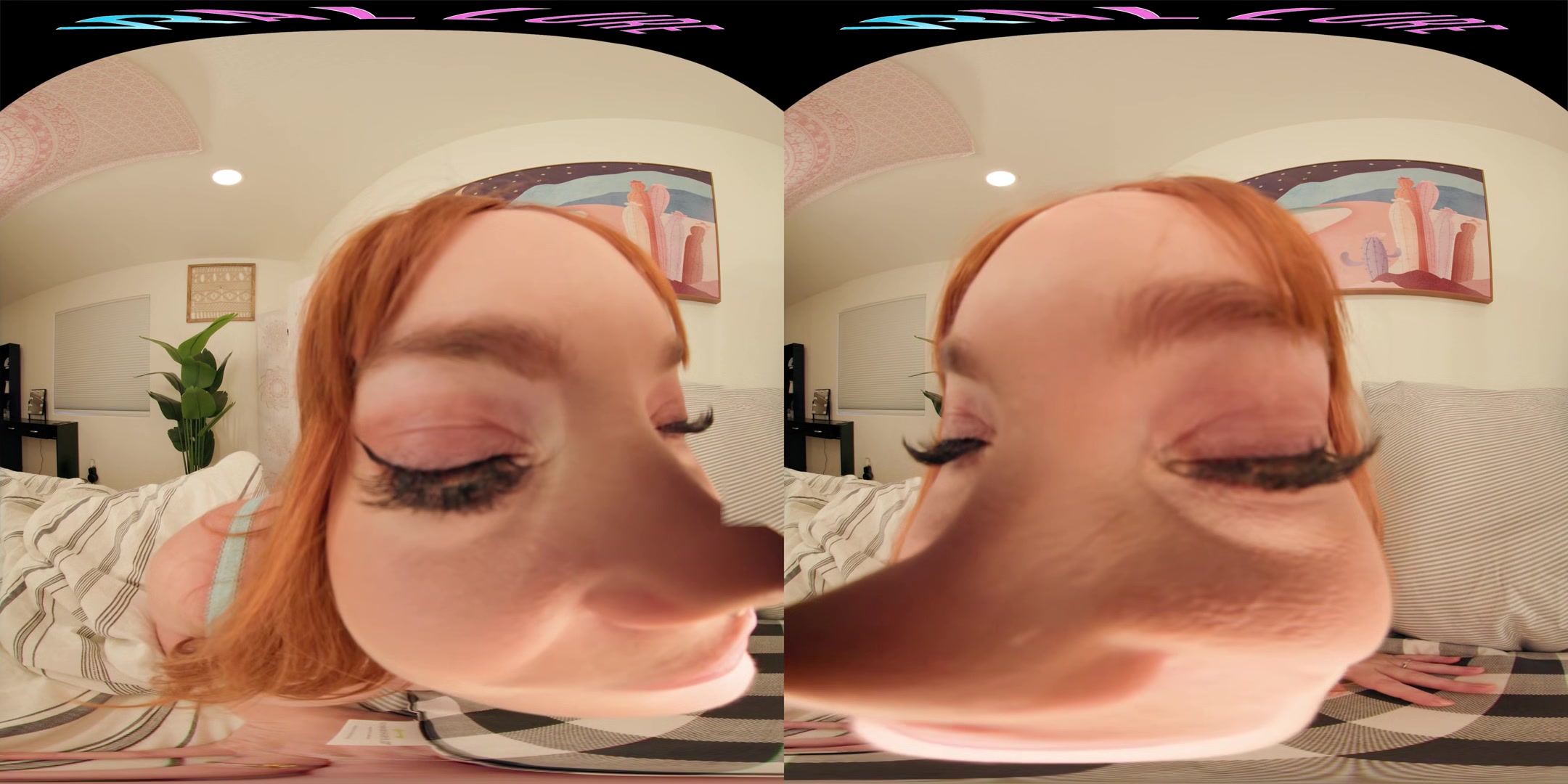 Big tit redhead gets off for you in virtual reality