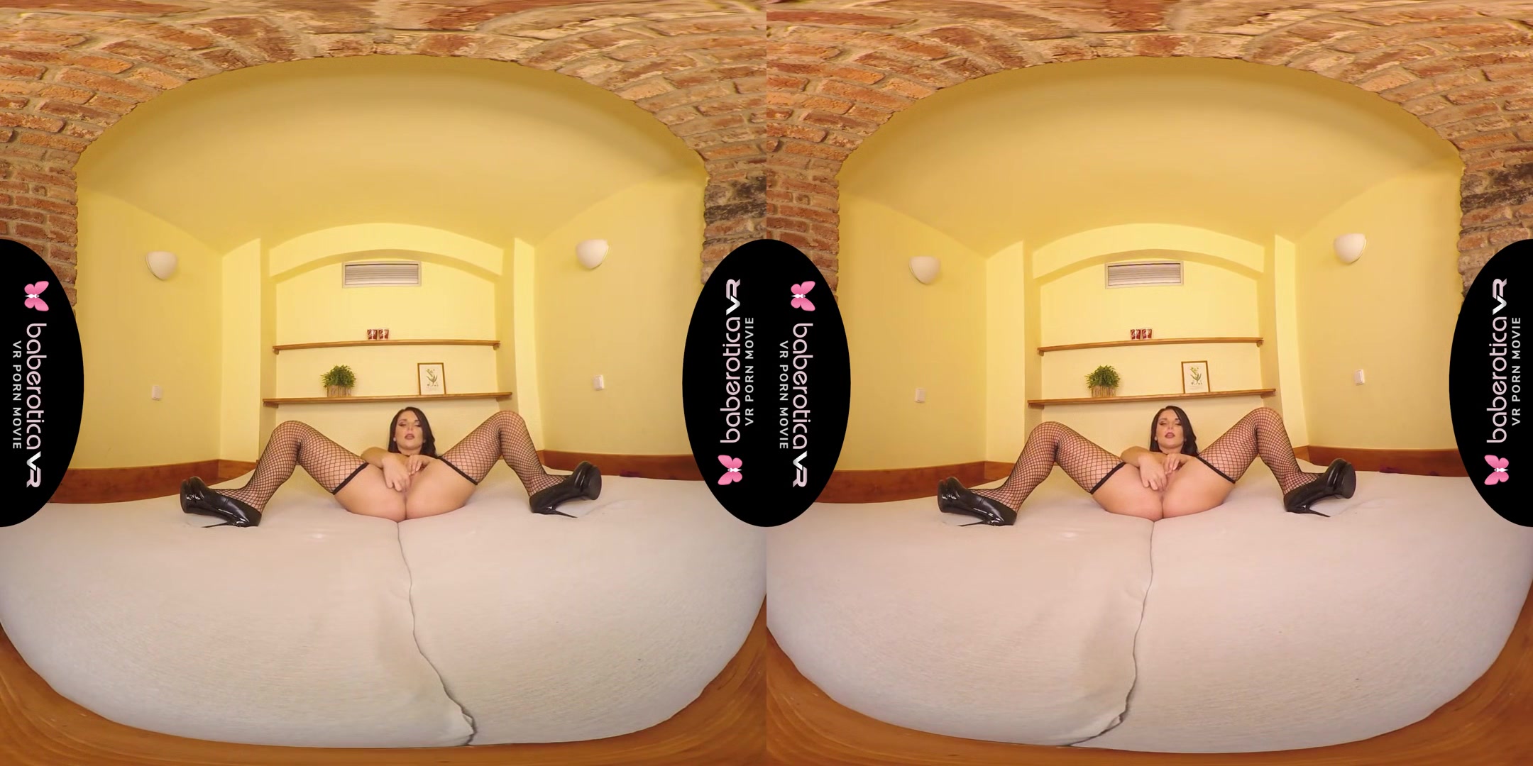 Lucia Denvile Offers Addictive Lingerie Solo - Hot and Busty Brunette Solo Striptease and Masturbation