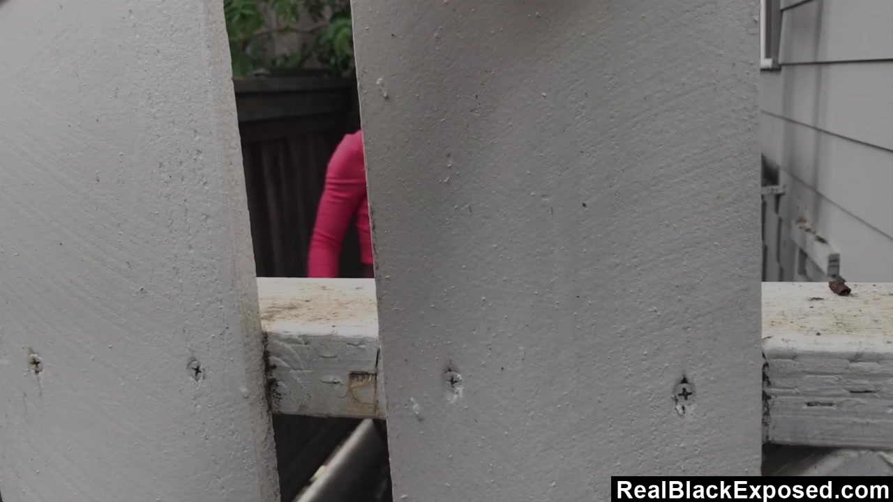 POV Ebony strips and fuck outdoors