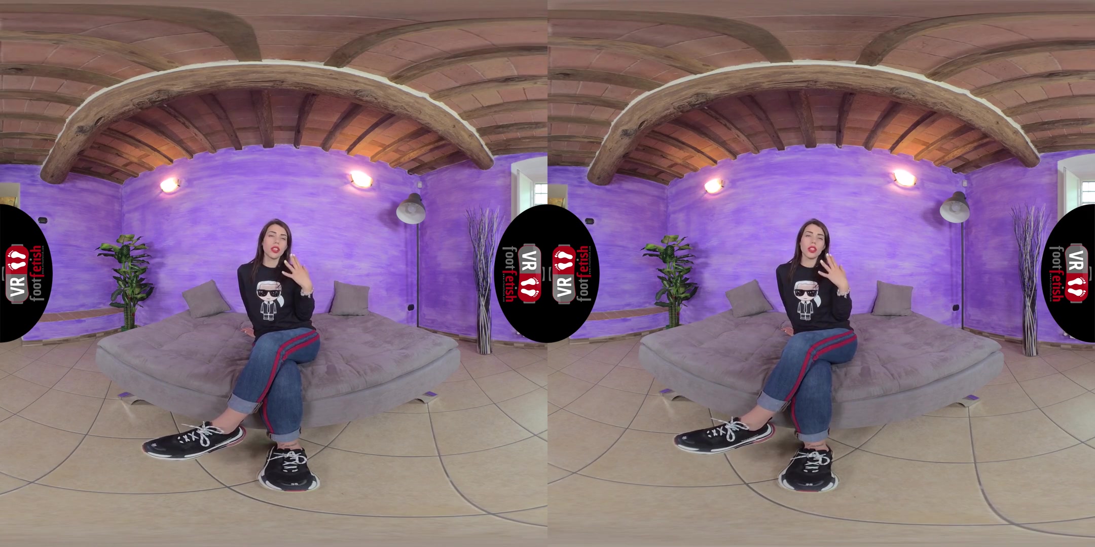 Beautiful Petra Wants You To Sniff Her Shoes And Smelly Feet - Virtual Reality Foot Fetish