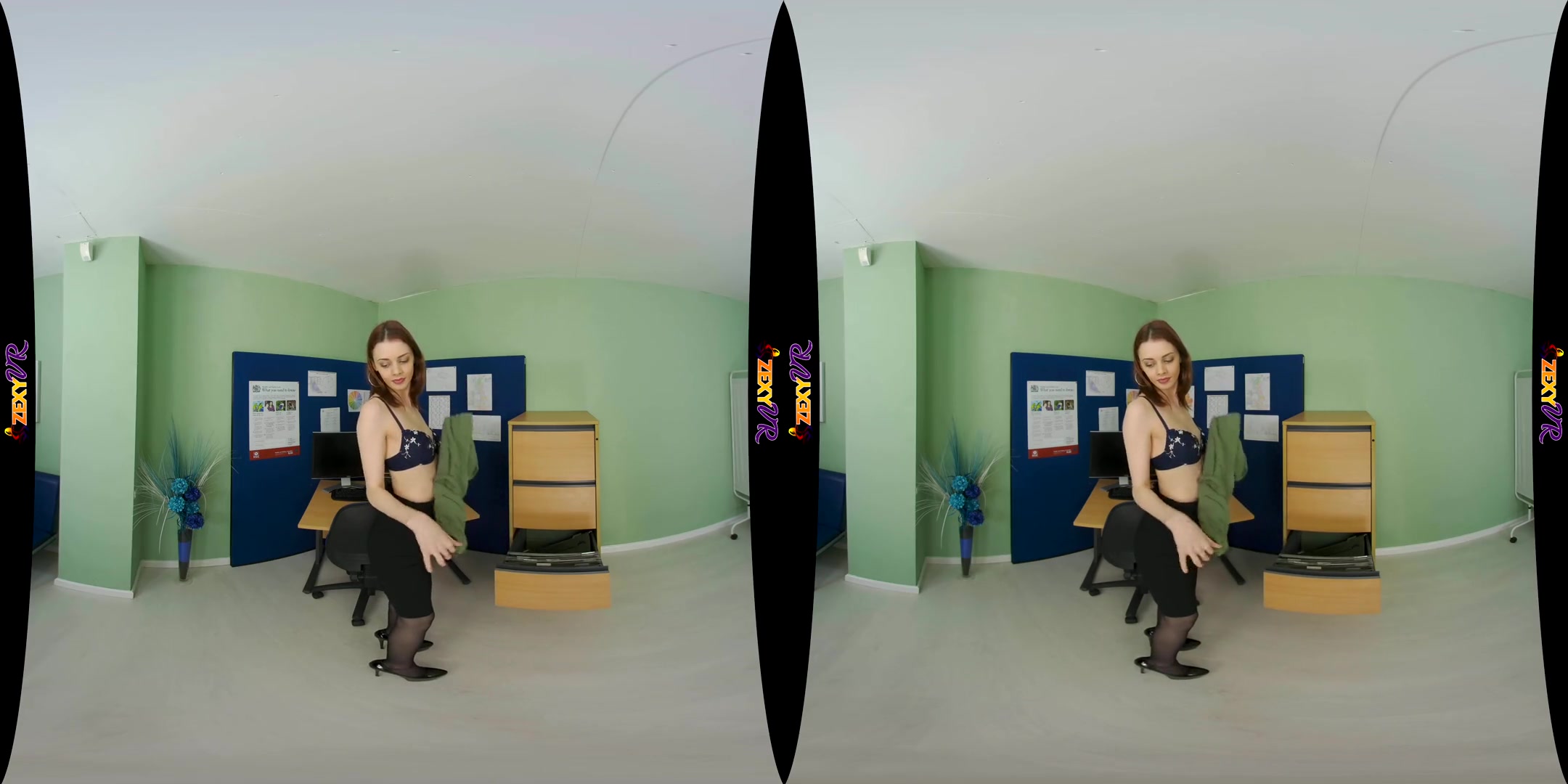 Office Cutie - Small Tits Babe Solo Striptease - SexLikeReal