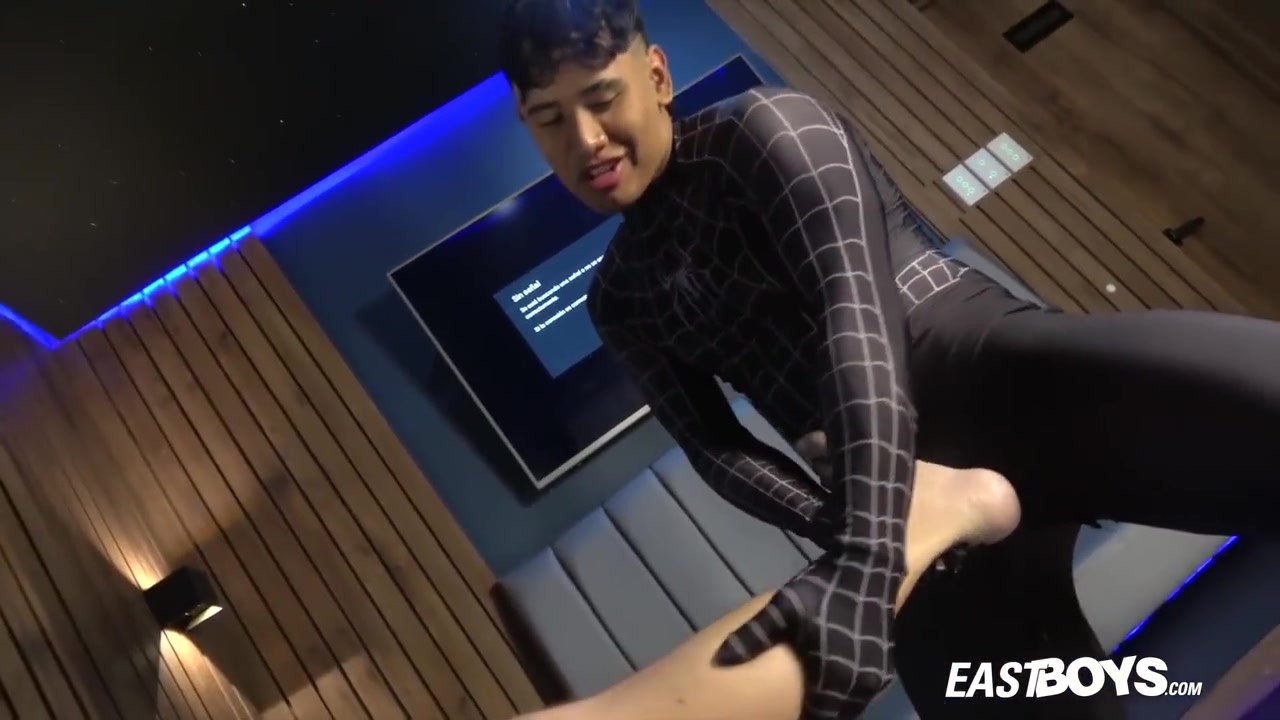 Hot Latino Spiderboy With Big Black Dick