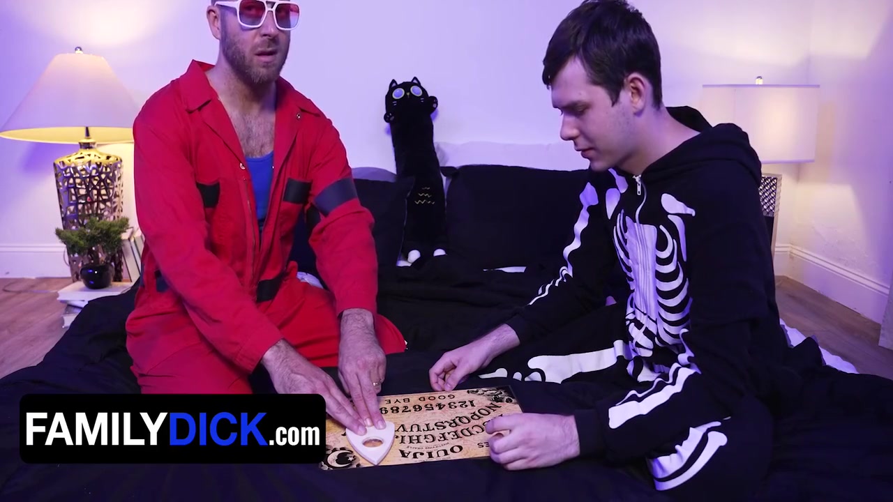 Dakota Lovell And Joel Someone - Ouija Fuck My Ass? Stepdaddy Comforts Scared Stepson Halloween Special 17 Min